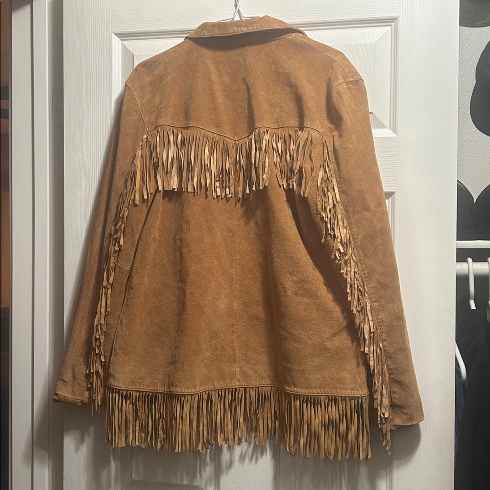 Marlboro Tan Suede Fringe Jacket - Picture 5 of 5